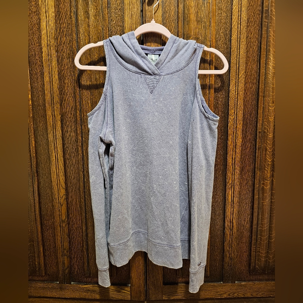 NWT CALIA by Carrie Underwood Cold Shoulder Hoodie in Purple/Gray